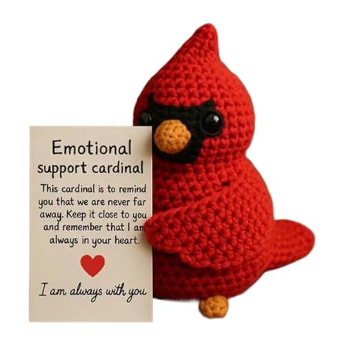 Lnhgh Positives Häkeltier Emotionale Handgefertigte Häkelvögel | Kleine Inspirierende Häkeltier Vogel Deko - Niedliche Wohnaccessoires Für Valentinstag Geburtstag Feiertag Frauen Kolleginnen von Lnhgh