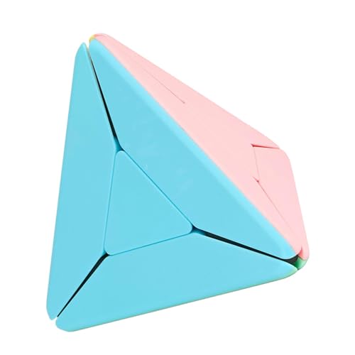 Lnhgh Pyramid Stickerless Speed ​​Cube,Speed ​​Cube,Aufkleberloser glatter Puzzlewürfel - Macaron Erste Schritte Dreieck Zauberwürfel Puzzle Spielzeug, Bonbonfarben pädagogische Geschwindigkeitswürfel von Lnhgh