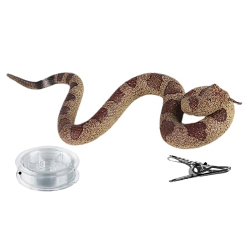Lnhgh Schlangenstreich mit Schnurclip, realistischer Schlangenstreich - Gefälschte Schlangen-Streich-Requisiten,Simulation Schlangen-Requisiten, Silikon-Schlangenspielzeug, gefälschtes von Lnhgh