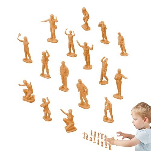 Lnhgh Spielzeugsoldaten Geländemodell,Modell Spielzeugsoldaten | Cake Toppers Miniatur-Soldat-Spielset,Modell Soldat Kit Rollenspiel Spielzeug 16 Stück Kinder Spielzeugsoldaten von Lnhgh