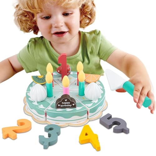 Lnhgh Toy Food Set, gefälschte Geburtstagstorte - Holzgeburtstagstorte Spielset,Frühe Lernaktivitäten, Küchenspielzeug -Lebensmittelzubehör für Kindergarten Kindergarten Lnhgh Toy Food Set, gefälschte Geburtstagstorte - Holzgeburtstagstorte Spielset,Frühe Lernaktivitäten, Küchenspielzeug -Lebensmittelzubehör für Kindergarten Kindergarten von Lnhgh