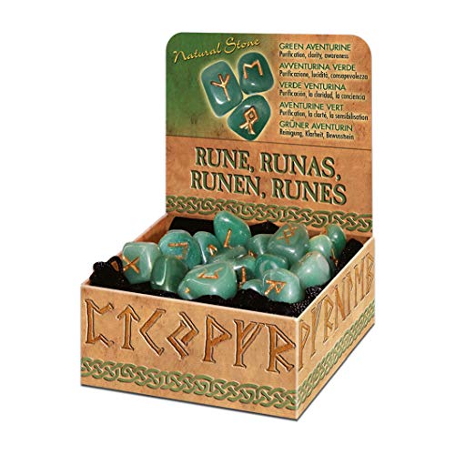 Green Aventurine Runes Bookshelf Edition von Lo Scarabeo