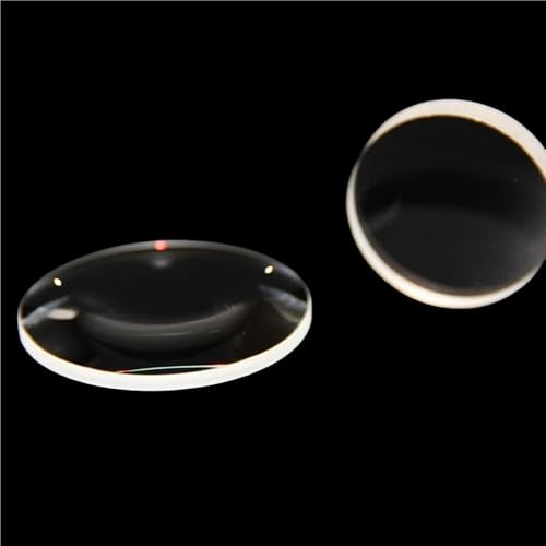 K9 Glas-Bikonvexlinse, 42 mm x 9 mm, FL 60 mm, runde Konvexlinse for optische Lupe, 2 Stück von Loacea