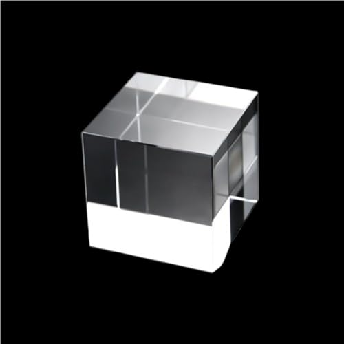 K9 Kristall Optisches Würfelprisma, quadratische rechtwinklige Sechsecklinse 50–80 mm for Lichtbrechungsexperimente, 1 Stück(80X80X80mm) von Loacea