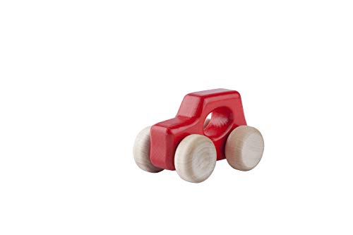 Lobito Spielzeuge Holzspielzeug Mini Auto | Montessori-Spielzeug für Kleinkinder | Motorik | 1 2 3 Jahre alt für Jungen oder Mädchen (Rot) von Lobito