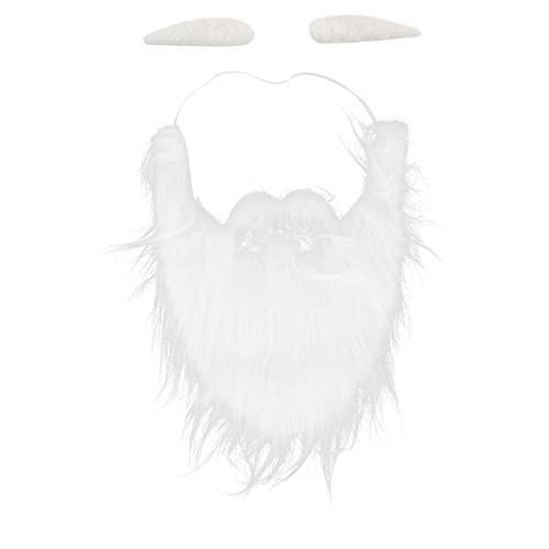 Loboo Idea Dad Noel's Bartset mit elastischem Seil, weißer falscher Bart für Weihnachten und Halloween Loboo Idea Dad Noel's Bartset mit elastischem Seil, weißer falscher Bart für Weihnachten und Halloween von Loboo Idea