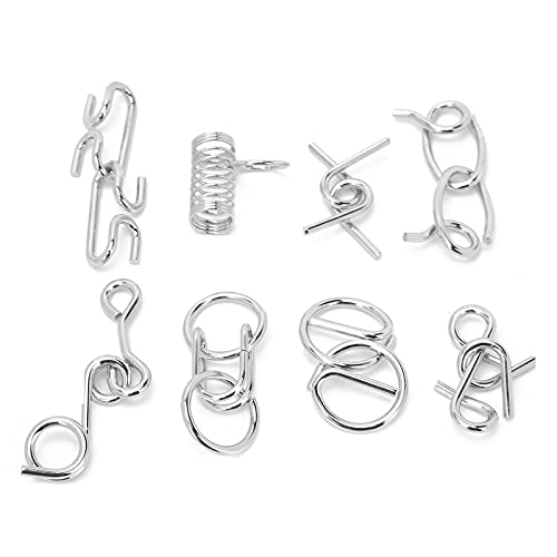 Stainless Steel Brain Puzzles Intelligence Buckle Lock Toy for Stress Relief Hand-Eye Coordination Training Brain Teaser for Adults Elderly Stainless Steel Brain Puzzles Intelligence Buckle Lock Toy for Stress Relief Hand-Eye Coordination Training Brain Teaser for Adults Elderly von Loboo Idea