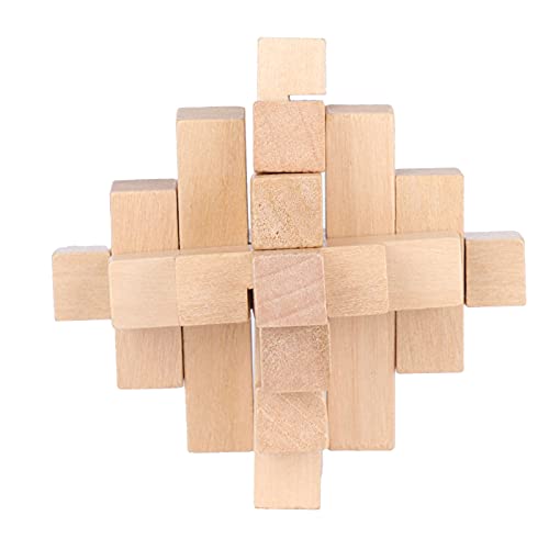 Wooden Brain Teaser Jigsaw Lock Toy Intelligent Puzzles Game Adult for Mind Relaxation von Loboo Idea