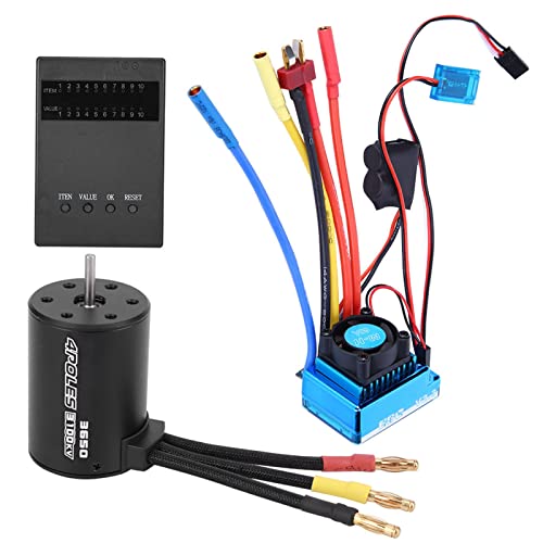 Locadence 3650 3100KV Sensorloser Bürstenloser RC Motor ESC Programmkartensatz für 1/10 RC Auto, Ersatzteil (60a) von Locadence