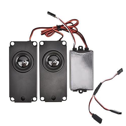 Locadence Motor Soundsimulator Set, 2 Lautsprecher Gasverbindungsgruppen Motor Sound Simulator mit 10 Autos für 1/10 RC Modellauto von Locadence