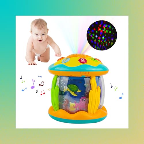 Locisne Ozean Rotierender Musikprojektor Baby Sensorisches Spielzeug, mit 8 bunten Lichtern 6 Arten von Musik, Interaktive Früherziehung, Pacify zieht Aufmerksamkeit auf Kleinkinder Locisne Ozean Rotierender Musikprojektor Baby Sensorisches Spielzeug, mit 8 bunten Lichtern 6 Arten von Musik, Interaktive Früherziehung, Pacify zieht Aufmerksamkeit auf Kleinkinder von Locisne