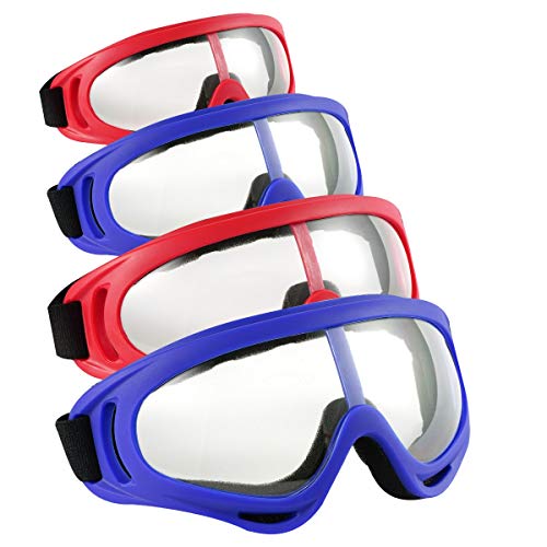 Locisne 4er Pack Schutzbrille, Winddicht Staubdicht Schutzbrille Flexible Eyewear Brillen für Outdoor-Sportarten CS Army Nerf Tactical Goggles Augenschutz von Locisne