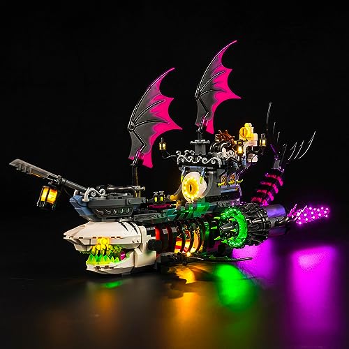 LocoLee Licht Kompatibel mit Lego Albtraum-Haischiff, Beleuchtungs Compatible with Lego 71469 DREAMZzz Albtraum-Haischiff - Nur Lichter Set, Kein Modell (Standard Version) von LocoLee
