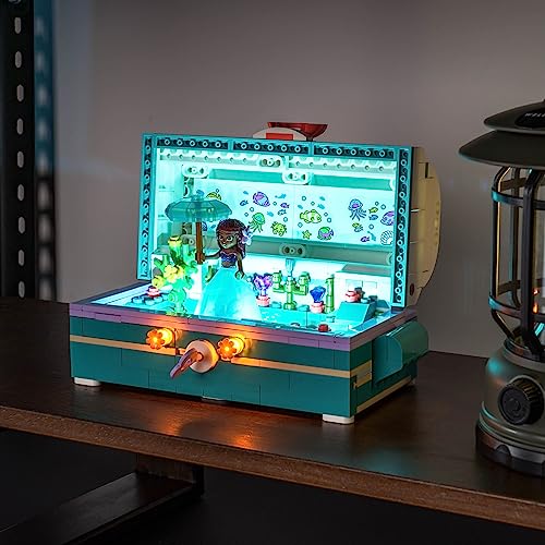 Licht Set Kompatibel Mit Lego Arielles Schatztruhe,Led Beleuchtungs Set Compatible with Lego 43229 - Nur Lichter Set, Kein Modell von LocoLee