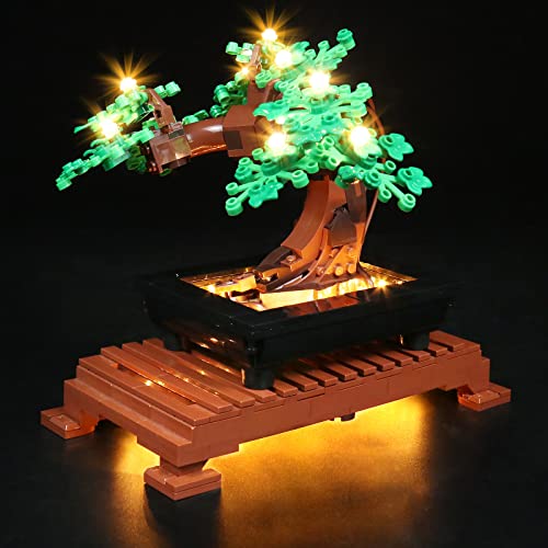 LocoLee Led Licht Set Kompatibel mit Lego Bonsai Baum, Dekorations Led Beleuchtungs Set für 10281 Bonsai Baum Light Kit Compatible with Lego Bonsai Tree Gift - Only Lights Set,No Modell(Grün) von LocoLee