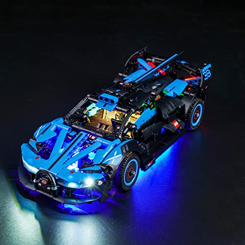 Led Licht Set für Lego Bugatti Bolide Agile Blue, Led Beleuchtungs Set für Lego 42162 Technic Bugatti Bolide Agile Blue - Nur Lichter Set, Kein Modell (Standard Version) von LocoLee