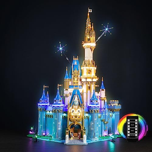 LocoLee Led Licht Set für Lego Disney Castle, Led Beleuchtungs Set für Lego 43222 Disney Castle 2023 Lichter Set, Kein Modell (Fernbedienung Version) von LocoLee