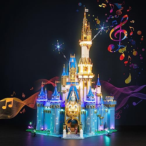 LocoLee Led Licht Set für Lego Disney Castle, Led Beleuchtungs Set für Lego 43222 Disney Castle 2023 Lichter Set, Kein Modell (Musik Version) von LocoLee