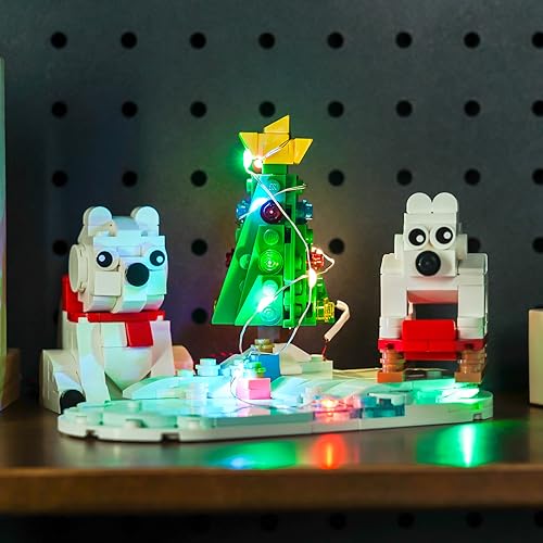 Led Licht Set für Lego Eisbären im Winter, Led Beleuchtungs Set für Lego 40571 Weihnachten Eisbären im Winter, Christmas Wintertime Polar Bears - Nur Lichter Set, Kein Modell von LocoLee