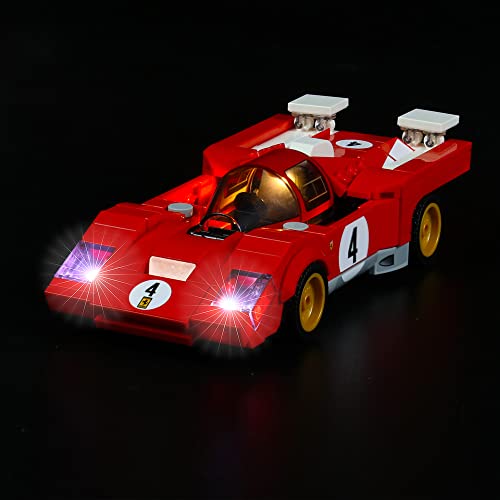 Led Licht Set für Lego Ferrari 512 M (Nur Lichter-Set,kein Lego-Modell),Dekorations Led Beleuchtungs Set für Lego 76906 Speed Champions 1970 Ferrari 512 M Rennwagen,DIY-Spielzeug Kreatives Geschenk von LocoLee