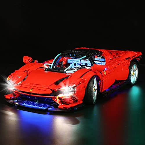 LocoLee Led Licht Set Kompatibel mit LEGO Ferrari Daytona SP3, Led Beleuchtungs Set Compatible with LEGO 42143 Technic Ferrari Daytona SP3 - Nur Lichter-Set, Kein Modell-Modell (Aktualisierte Version) von LocoLee