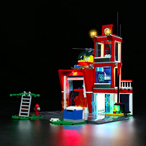 Led Licht Set für Lego Feuerwache, Led Beleuchtungs Set für Lego 60320 City Feuerwache Fire Station - Nur Lichter-Set, Kein Lego-Modell von LocoLee