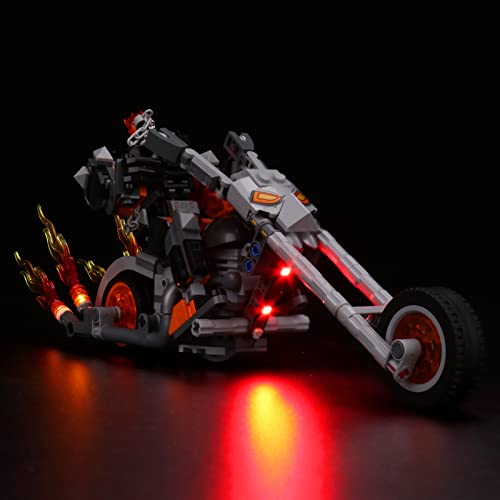 Led Licht Set für Lego Ghost Rider mit Mech & Bike, Led Beleuchtungs Set für Lego 76245 Ghost Rider Mech & Bike - Nur Lichter Set, Kein Modell von LocoLee