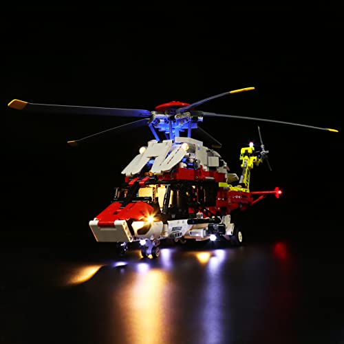 LocoLee Licht Kompatibel mit Lego H175 Rettungshubschrauber, Beleuchtungs 42145 Technic Airbus - Nur Lichter, Kein Modell (Aktualisierte Version) von LocoLee