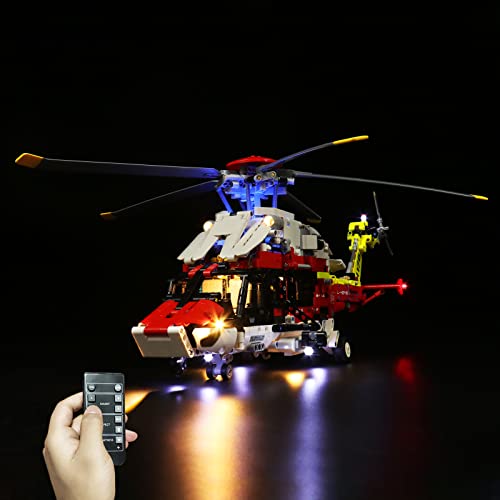 Led Licht Set für Lego H175 Rettungshubschrauber, Led Beleuchtungs Set für Lego 42145 Technic Airbus H175 Rettungshubschrauber - Nur Lichter Set, Kein Modell (Fernbedienung) von LocoLee