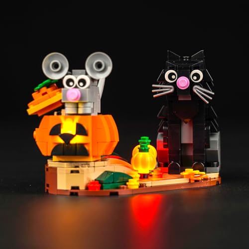 Led Licht Set für Lego Halloween Katze und Maus, Led Beleuchtungs Set für Lego 40570 Halloween Cat & Mouse - Nur Lichter Set, Kein Modell von LocoLee