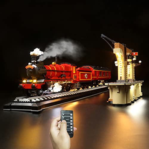 LocoLee Led Licht Set Kompatibel mit Lego Hogwarts Express, Led Beleuchtungs Set Compatible with Lego 76405 Hogwarts Express Collectors' Edition - Nur Lichter Set, Kein Modell (Fernbedienung Version) von LocoLee