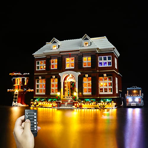 Led Licht Set für Lego Home Alone,Dekorations Led Beleuchtungs Set für Lego 21330 Exklusives Collectible Light Kit,Home Deko Creative Gift,Nur Lichter-Set,kein Lego-Modell (Fernbedienung) von LocoLee