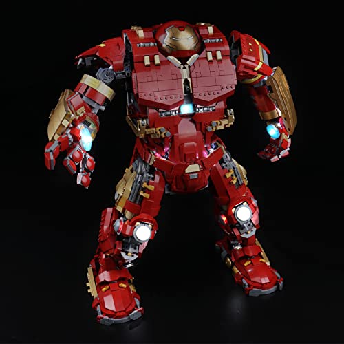 Led Licht Set für Lego Hulkbuster, Led Beleuchtungs Set für Lego 76210 Hulkbuster - Nur Lichter Set, Kein Modell (Standard Version) von LocoLee