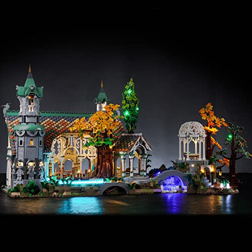 LocoLee Led Licht Set für Lego Lord of The Rings Rivendell, Led Beleuchtungs Set für Lego 10316 The Lord of The Rings Break Valley - Nur Lichter Set, Kein Modell (Standard Version) von LocoLee