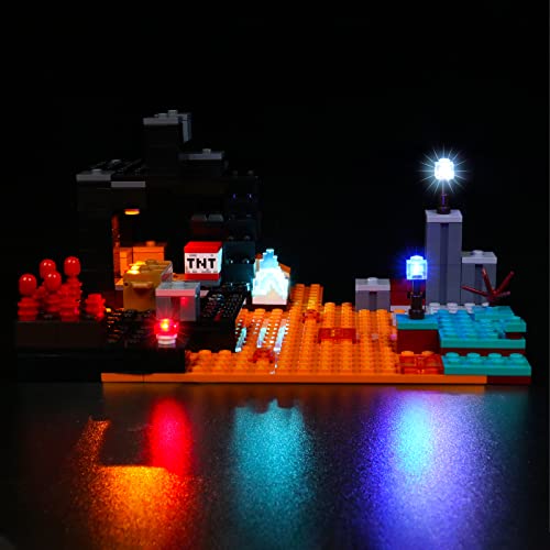 Led Licht Set für Lego Minecraft Die Netherbastion, Led Beleuchtungs Set für Lego 21185 Minecraft Die Netherbastion The Nether Bastion - Nur Lichter-Set, Kein Lego-Modell von LocoLee