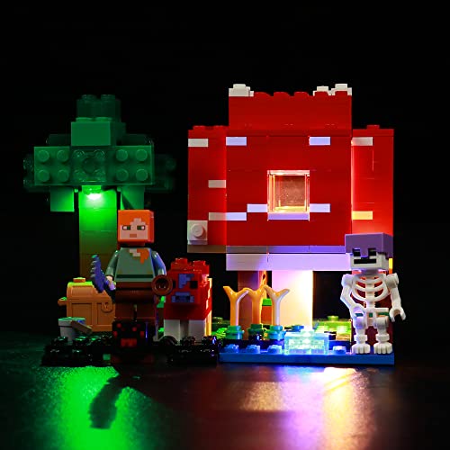 Led Licht Set für Lego Minecraft Pilzhaus, Led Beleuchtungs Set für Lego 21179 Minecraft Das Pilzhaus - Nur Lichter Set, Kein Modell von LocoLee