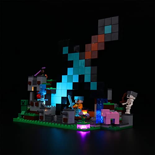 Led Licht Set für Lego Minecraft Schwert-Außenposten, Led Beleuchtungs Set für Minecraft Lego 21244 The Sword Outpost - Nur Lichter Set, Kein Modell von LocoLee