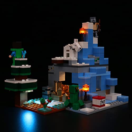 Led Licht Set für Lego Minecraft Vereisten Gipfel, Led Beleuchtungs Set für Minecraft Lego 21243 The Frozen Peaks - Nur Lichter Set, Kein Modell von LocoLee