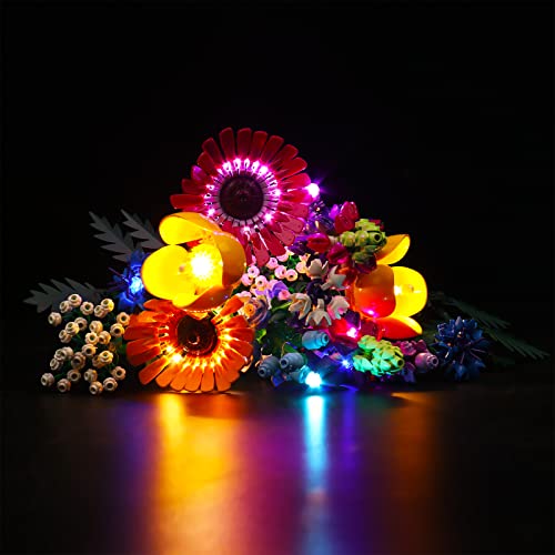 LocoLee Led Licht Set Kompatibel mit Lego Wildblumenstrauß-Set, Led Beleuchtungs Set Compatible with Lego 10313 Wildflower Bouquet - Nur Lichter Set, Kein Modell von LocoLee