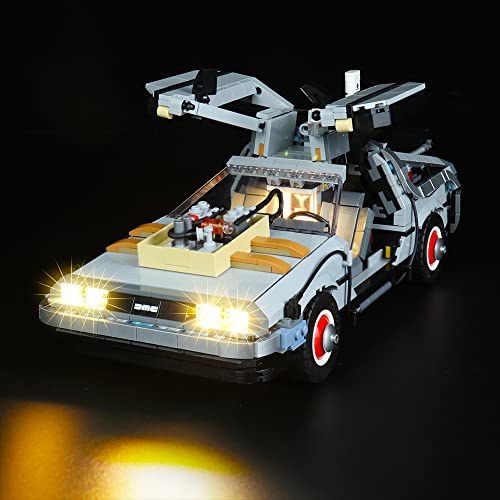 Led Licht Set für Lego 10300 Zurück in die Zukunft, Led Beleuchtungs Set für Lego Back to The Future Delorean DMC 12 Time Machine - Nur Lichter-Set,kein Lego-Modell (Standard Version) von LocoLee