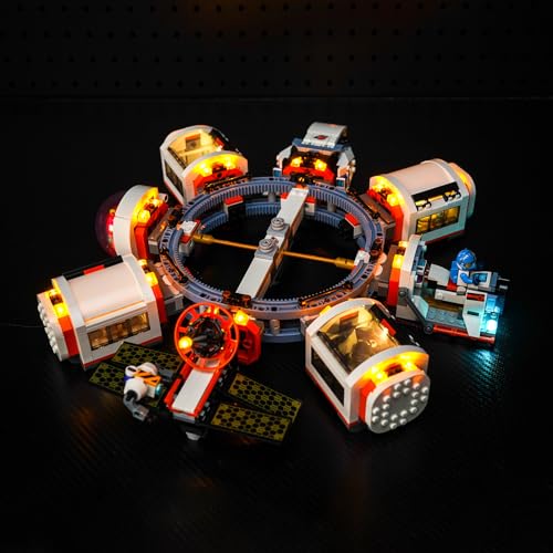 Licht-Kit für LEGO Modulare Raumstation, Beleuchtungsset für LEGO 60433 Modulare Raumstation - Modelle nicht enthalten, nur Licht-Kit (Standardversion) von LocoLee