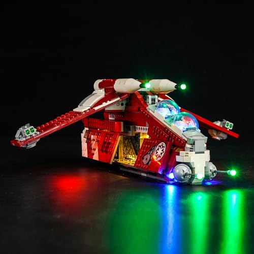 LocoLee Licht-Kit für Lego Coruscant Guard Gunship, Beleuchtungsset für Lego 75354 Star Wars Coruscant Guard Gunship - Modelle nicht enthalten, nur Licht-Kit (Standardversion) von LocoLee