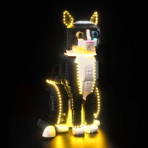 LocoLee Licht Kompatibel mit Lego 21349 Ideas Schwarz-weiße Katze, Nur Lichter Set - Kein Modell, Licht BeleuchtungSet Compatible with LEGOSchwarz-weiße Katze LocoLee Licht Kompatibel mit Lego 21349 Ideas Schwarz-weiße Katze, Nur Lichter Set - Kein Modell, Licht BeleuchtungSet Compatible with LEGOSchwarz-weiße Katze von LocoLee