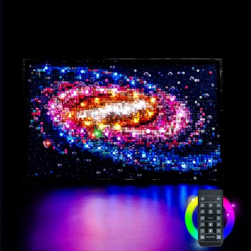 LocoLee Licht Kompatibel mit Lego Art Die Milchstraßen Galaxie 31212, Nur Lichter Set Kein Modell, Fernbedienung Beleuchtung Set Compatible with Lego Milky Way Galaxy von LocoLee
