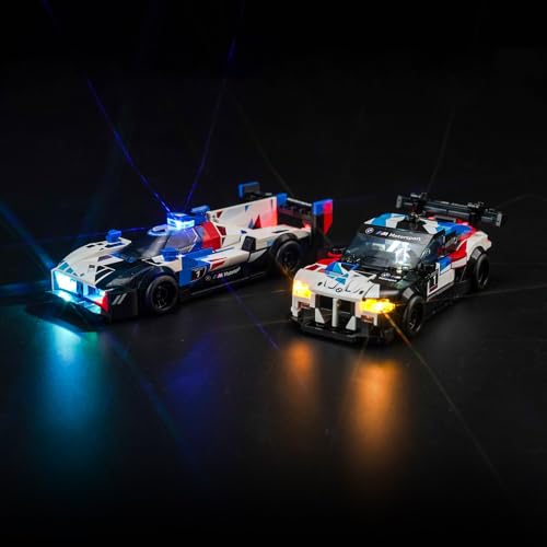 Licht Set für Lego BMW M4 GT3 & BMW M Hybrid V8, Nur Lichter Set - Kein Modell, Licht BeleuchtungSet für Lego 76922 Speed Champions BMW Vehicle Toys: The M4 GT3 and The M Hybrid V8 von LocoLee