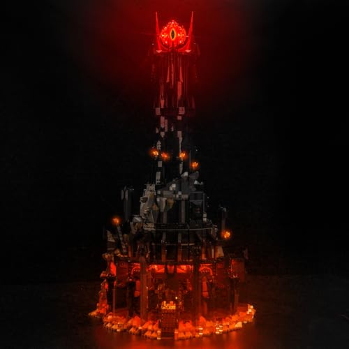 LocoLee Licht Kompatibel mit Lego Der Herr der Ringe: Barad-dûr Aktualisierte Version, Nur Lichter Set - Kein Modell, Licht BeleuchtungSet Compatible with Lego 10333 Der Herr der Ringe: Barad-dûr von LocoLee