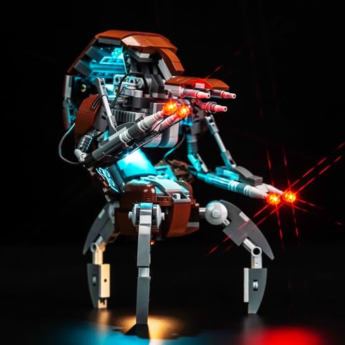 LocoLee Licht Kompatibel mit Lego Droideka, Nur Lichter Set - Kein Modell, Licht BeleuchtungSet Compatible with Lego 75381 Droideka von LocoLee