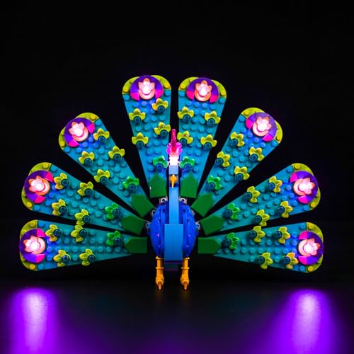 LocoLee Licht Kompatibel mit Lego Exotic Peacock, Nur Lichter Set - Kein Modell, Licht BeleuchtungSet Compatible with LEGO 31157 Exotic Peacock 3in1 von LocoLee