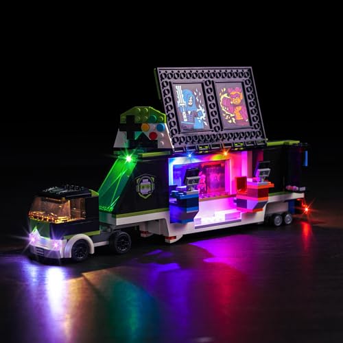 Licht Set für Lego Gaming Turnier Truck, Led Beleuchtungs Set für Lego 60388 City Gaming Tournament Truck - Nur Lichter Set, Kein Modell von LocoLee
