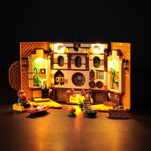 Licht Set für Lego Hausbanner Hufflepuff, Led Beleuchtungs Set für Lego 76412 Harry Potter Hufflepuff House Banner - Nur Lichter Set, Kein Modell von LocoLee